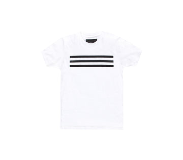 White Three Bar T-Shirt
